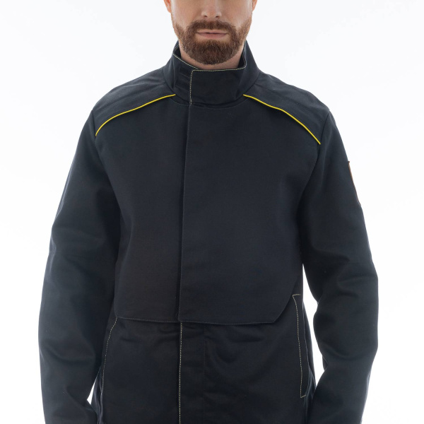 Куртка сварщика BRODEKS FS28-02, черный (S) (FS28-02BLACKS)