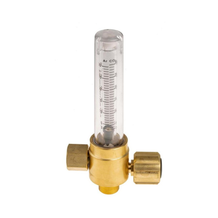 Ротаметр GCE Аргон/CO2 2.5 Бар, 0-32 л/мин вх. G3/8", вых. G3/8"+ниппель