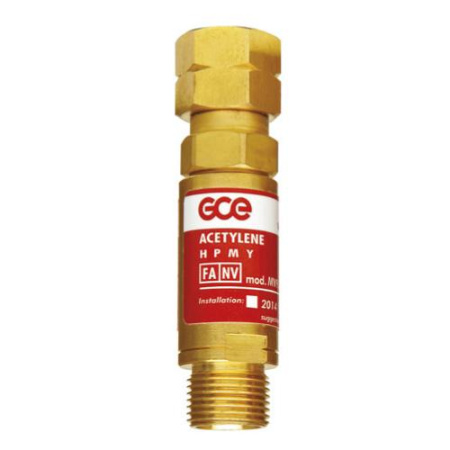 Затвор предохранительный GCE MV 93 (SP 20/FR 20) - (горючий газ) вход резака/горелки  G3/8" LH