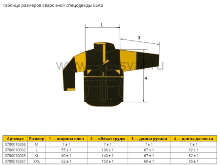 Куртка сварщика замшевая ESAB