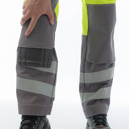 Полукомбинезон мультизащитный BRODEKS MS48-61, желтый/серый (S) (MS48-61YELLOWS)