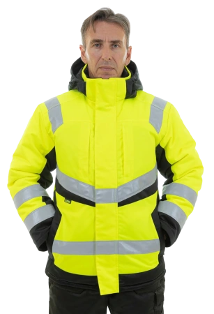 Куртка сигнальная зимняя BRODEKS KW216, желтый/черный (S) (KW216YELLOWS)