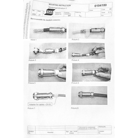 Разъем ESAB Pin plug, 12 отверстий