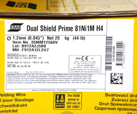Проволока порошковая ESAB Dual Shield Prime 81Ni1M