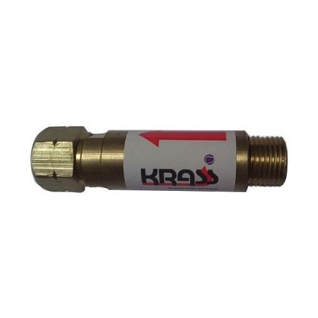 Затвор предохранительный KRASS ЗП-Г-20 (пропан, ацетилен) вход резака/горелки М16х1,5/М16х1,5