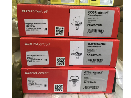 Редуктор углекислотный GCE ProControl Ar/CO2 - Aргон/СО2 - 200/ - бар, вх. G3/4"; вых. G1/4"; ротаметр 0-30л/мин