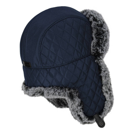 Шапка-ушанка BRODEKS KM109 синий/серый мех р.58 (KM109blue58)