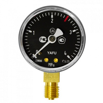 Манометр на редуктор ацетиленовый 4 МПа Манометр на редуктор ацетиленовый 4 МПа
