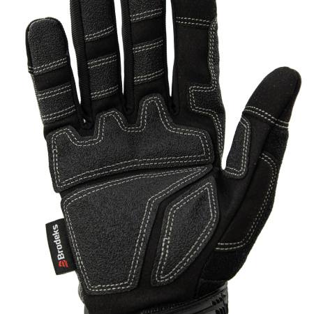 Перчатки рабочие комбинированные BRODEKS G-62, серый/черный/красный (8) (G-62-8)