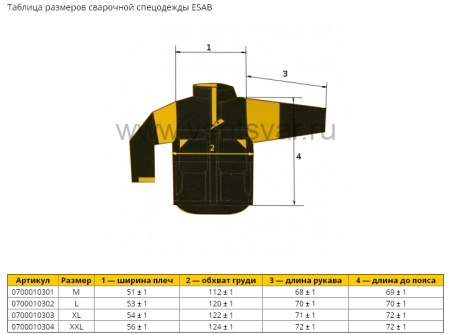 Куртка кожаная ESAB Proban Welding Jacket