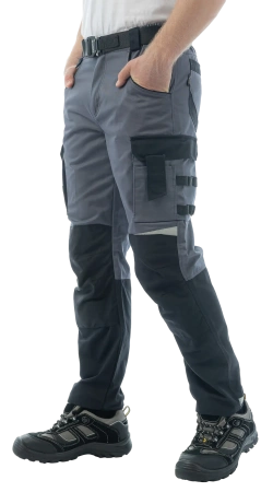 Брюки BRODEKS KS302 -C, 100% хлопок, графит серый/черный (46) (KS302СGR46)