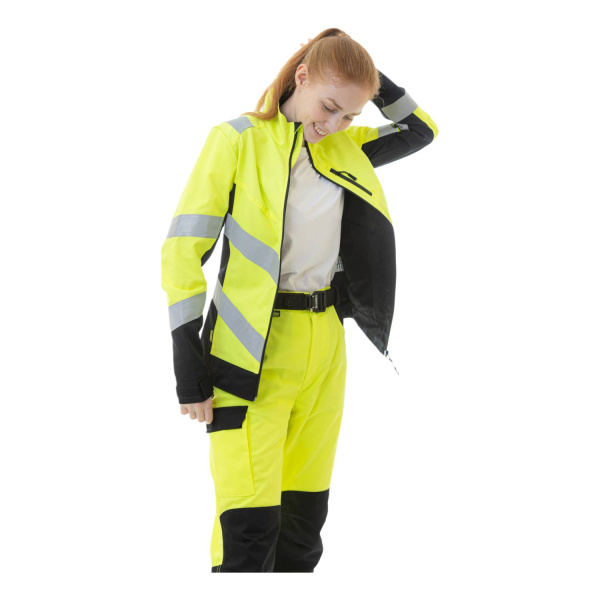 Куртка сигнальная женская BRODEKS KS229, желтый/черный (XS) (KS229YELLOWXS)