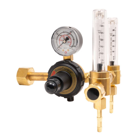 Регулятор для углекислоты и аргона KRASS Base Control SE FLOW ARG AR/CO2 - 200/- бар, вх. G3/4"; вых. G1/4"; 2 ротаметра 0-32л/мин