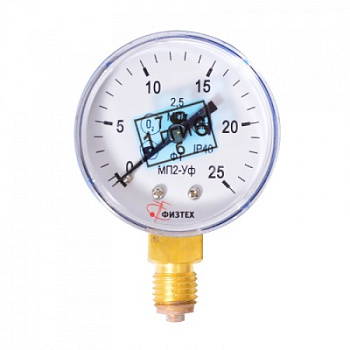 Манометр на редуктор кислородный с поверкой 25 МПа Манометр на редуктор кислородный с поверкой 25 МПа