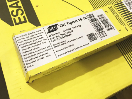 Прутки присадочные ESAB OK Tigrod 19.12