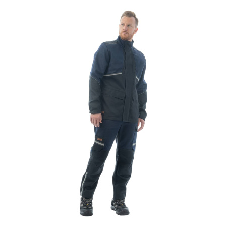 Брюки сварщика BRODEKS FS38-01, т.синий/черный (52) (FS38-01BLUE52)