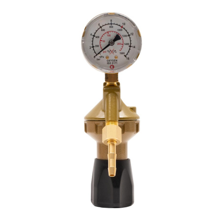 Редуктор сетевой GCE Dinset Кислород; -/10 бар; вх. G3/8", вых. G1/4"