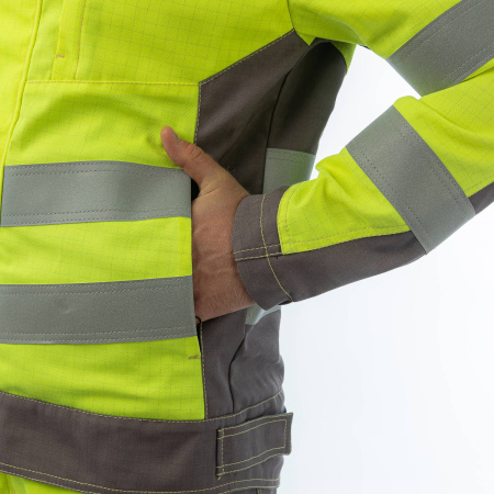 Куртка мультизащитная BRODEKS MS28-61, желтый/серый (S) (MS28-61YELLOWS)