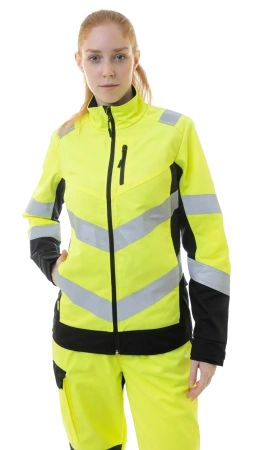 Куртка сигнальная женская BRODEKS KS229, желтый/черный (M) (KS229YELLOWM)