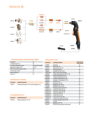 Плазмотрон Сварог TECH CS 70, IVT6877