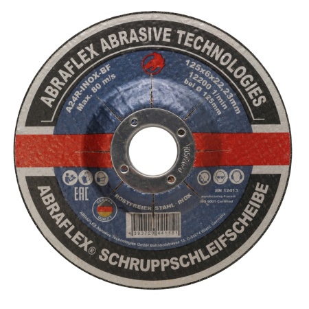Круг зачистной Abraflex 125х6х22,23 A-24R INOX BF (нерж)