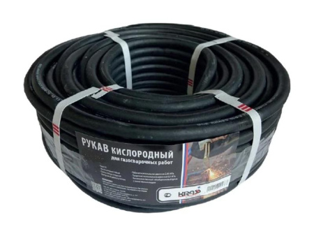 Рукав кислородный GCE KRASS Кислород, Черный, длина бухты 40 м, внутр. диаметр 6,3 мм. Артикул 2921021.