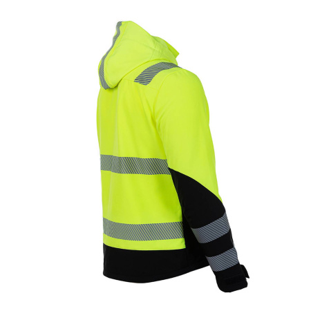 Куртка сигнальная софтшелл BRODEKS KS227, желтый/черный (S) (KS227YELLOWS)