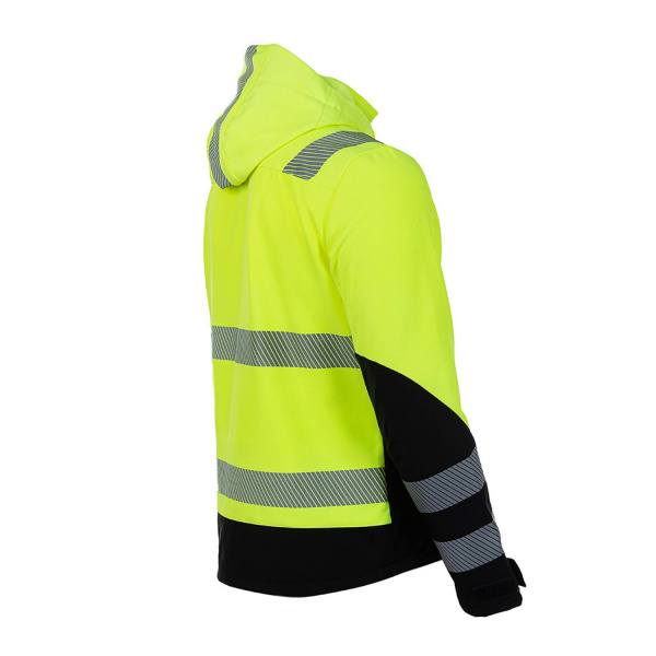 Куртка сигнальная софтшелл BRODEKS KS227, желтый/черный (S) (KS227YELLOWS)