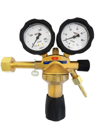 Редуктор кислородный газовый баллонный GCE DIN OX - 200/30 бар, вх. G3/4"; вых. G1/4"; 70 м3/ч. Артикул ARV0536