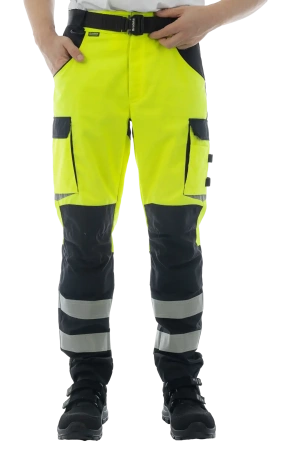 Брюки сигнальные BRODEKS KS309, желтый/черный