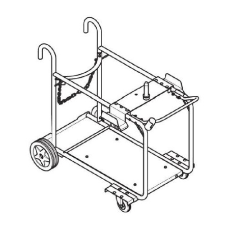 Тележка ESAB Trolley (Air cooled). Тележка для источников Warrior 750i для работы без блока охлаждения. Артикул 0446398880.
