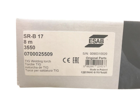 Горелка ESAB SR-B 17 ED-2K-3550-G1/8"-L-A2P