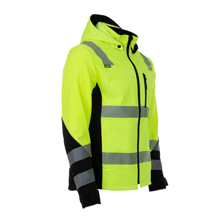 Куртка сигнальная софтшелл BRODEKS KS227, желтый/черный (S) (KS227YELLOWS)