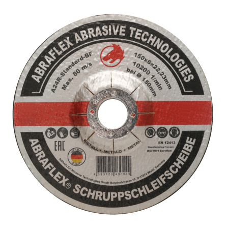 Круг зачистной Abraflex 150х6х22,23 A-24 Standard BF (металл) (T000036862)