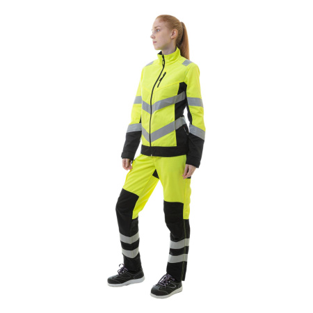 Куртка сигнальная женская BRODEKS KS229, желтый/черный (XS) (KS229YELLOWXS)