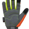 Перчатки рабочие комбинированные BRODEKS G-61, серый/оранжевый/желтый флуоресцентный (8) (G-61-8)