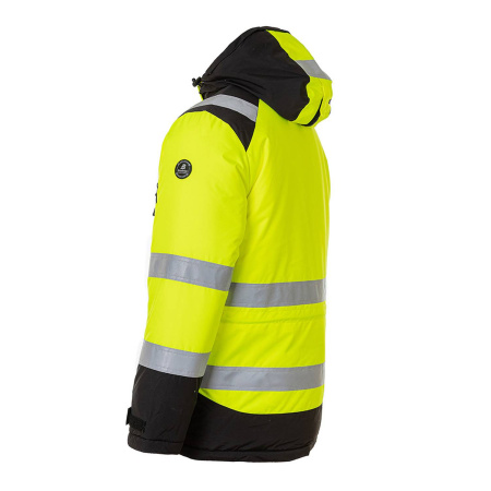 Куртка-парка сигнальная зимняя BRODEKS KW217, желтый/черный (S) (KW217YELLOWS)