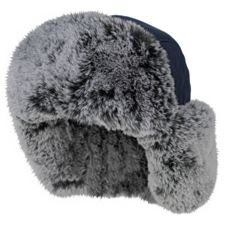 Шапка-ушанка BRODEKS KM109 синий/серый мех р.58 (KM109blue58)