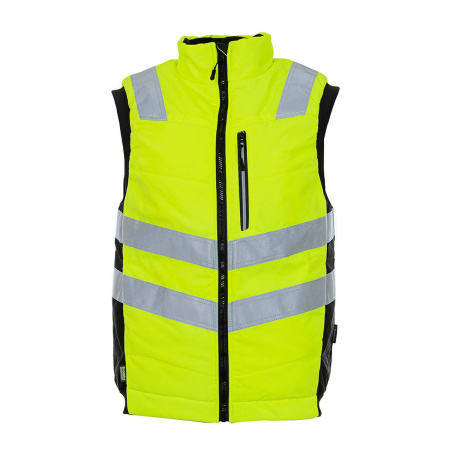 Жилет сигнальный утепленный BRODEKS KW111, желтый/черный (S) (KW111YELLOWS)