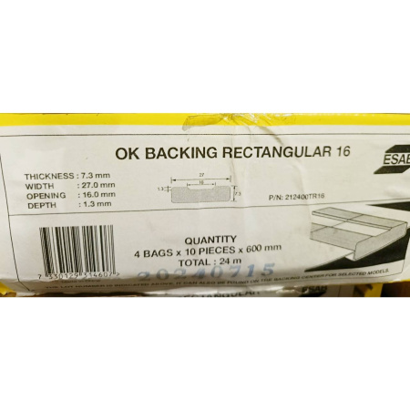 Подкладки керамические ESAB OK Backing Rectangular 16