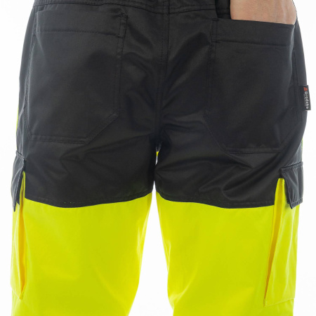 Брюки сигнальные BRODEKS KS313, желтый/черный (46) (KS313YELLOW46)