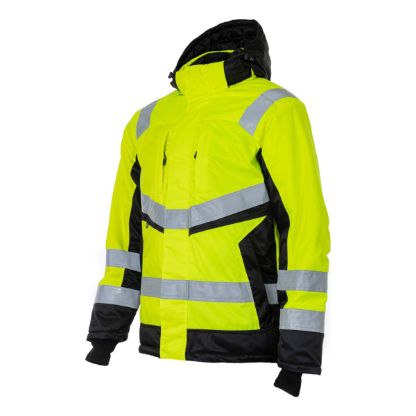 Куртка сигнальная зимняя BRODEKS KW216, желтый/черный (S) (KW216YELLOWS)