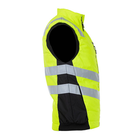 Жилет сигнальный утепленный BRODEKS KW111, желтый/черный (S) (KW111YELLOWS)