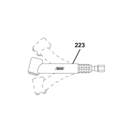 Шейка горелки ESAB TXH151F Torch Head Flexible (0700300592)