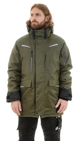 Куртка-парка зимняя BRODEKS KW215, хаки (XL) (KW215KHAKXL)