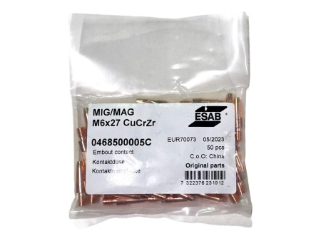 Наконечник контактный ESAB Contact tip CuCrZr 1.0мм M6x27