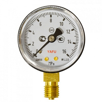 Манометр на редуктор углекислотный, аргоновый 16 МПа Манометр на редуктор углекислотный, аргоновый 16 МПа