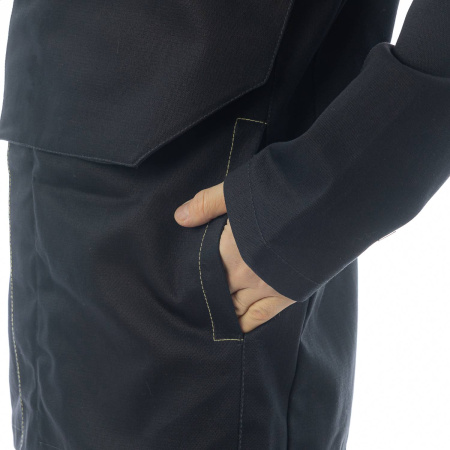 Куртка сварщика BRODEKS FS28-02, черный (L) (FS28-02BLACKL)