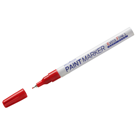 Маркер-краска MunHwa Extra Fine Paint Marker красная,1мм, нитро-основа, EFPM-03 (260036)