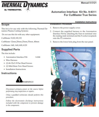 Интерфейс для механизированной резки ESAB ECM (9-8311)